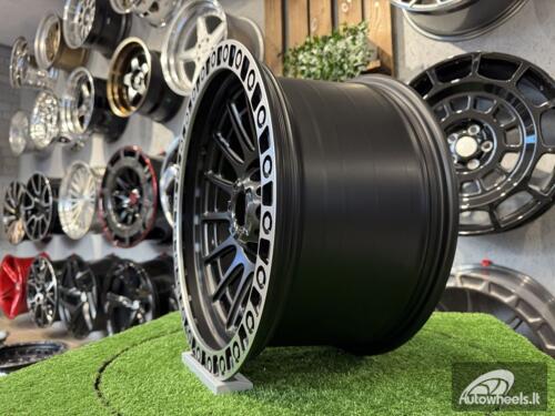 Ratlankis Fuel Off Road Cycle Style 17X9J 6X139.7 ET0 110.1 Matt Black with Diamond Cut Lip