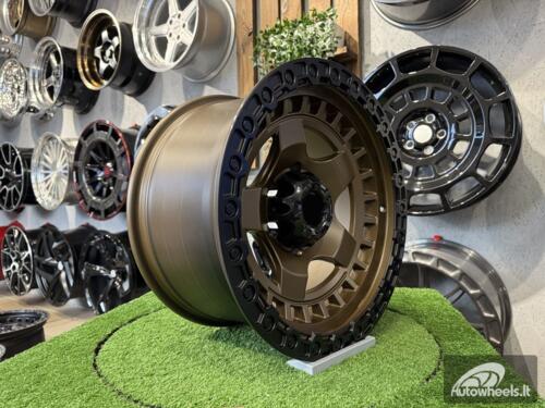 Ratlankis Fuel Off Road Wrap Style 17X9J 6X139.7 ET0 110.1  Bronze with Black Lip