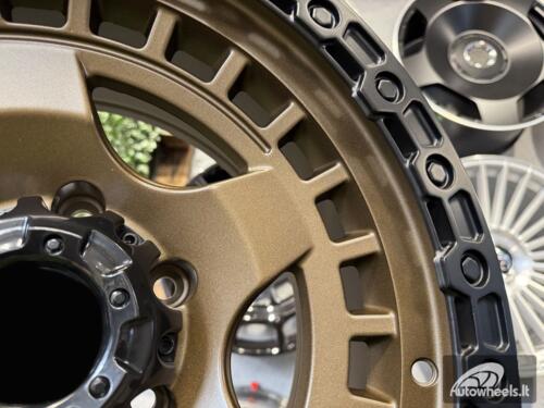 Ratlankis Fuel Off Road Wrap Style 17X9J 6X139.7 ET0 110.1  Bronze with Black Lip