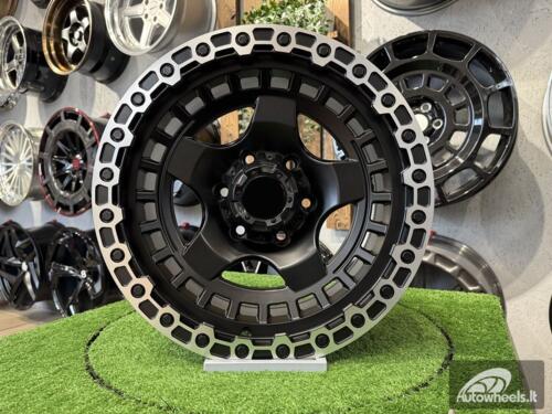 Ratlankis Fuel Off Road Wrap Style 17X9J 6X139.7 ET0 110.1  Matt Black with Diamond Cut Lip