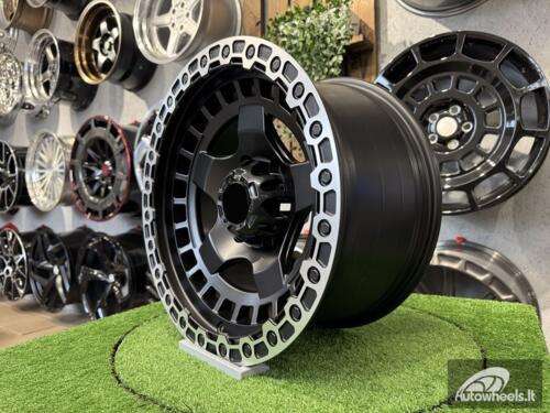 Ratlankis Fuel Off Road Wrap Style 17X9J 6X139.7 ET0 110.1  Matt Black with Diamond Cut Lip