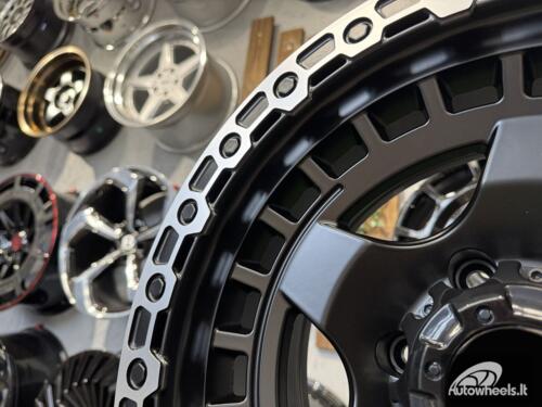 Ratlankis Fuel Off Road Wrap Style 17X9J 6X139.7 ET0 110.1  Matt Black with Diamond Cut Lip