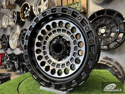 Ratlankis Black Rhino Off Road Sentinel Style 17X9J 6X139.7 ET0 110.1  Matt Black with Diamond Cut Face