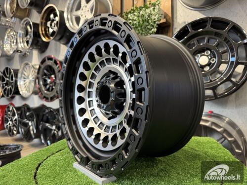 Ratlankis Black Rhino Off Road Sentinel Style 17X9J 6X139.7 ET0 110.1  Matt Black with Diamond Cut Face