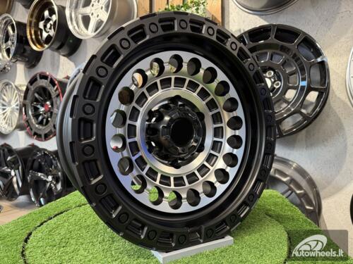 Ratlankis Black Rhino Off Road Sentinel Style 17X9J 6X139.7 ET0 110.1  Matt Black with Diamond Cut Face