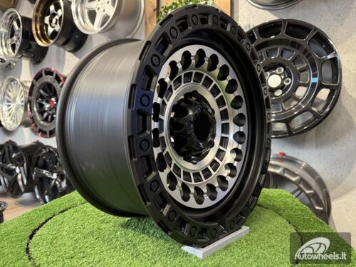 Ratlankis Black Rhino Off Road Sentinel Style 17X9J 6X139.7 ET0 110.1  Matt Black with Diamond Cut Face