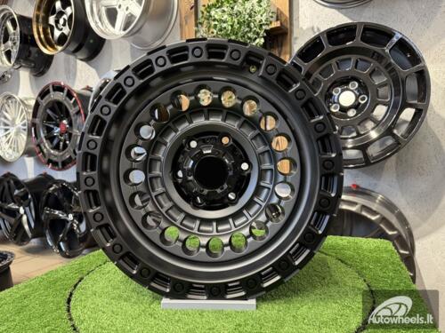 Ratlankis Black Rhino Off Road Sentinel Style 17X9J 6X139.7 ET0 110.1  Matt Grey with Black Lip