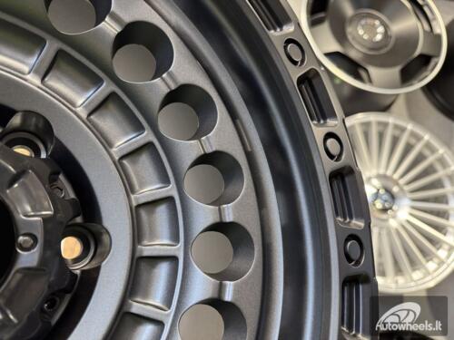 Ratlankis Black Rhino Off Road Sentinel Style 17X9J 6X139.7 ET0 110.1  Matt Grey with Black Lip