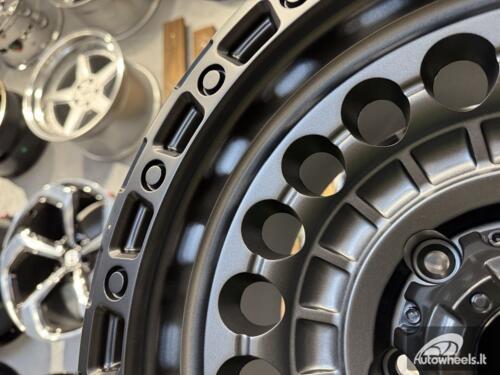 Ratlankis Black Rhino Off Road Sentinel Style 17X9J 6X139.7 ET0 110.1  Matt Grey with Black Lip