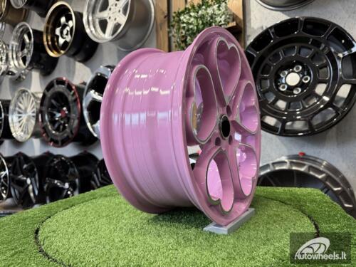 Ratlankis Heritage Kokoro Monoc Heart Style R15X6.5J 4X100 ET35 73.1 Pink with Diamond Cut