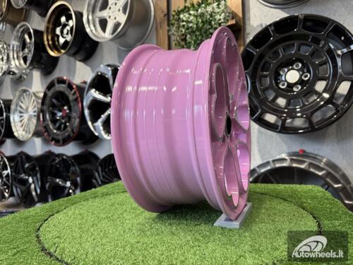 Ratlankis Heritage Kokoro Monoc Heart Style R15X6.5J 4X100 ET35 73.1 Pink with Diamond Cut