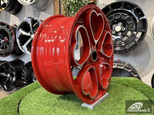 Ratlankis Heritage Kokoro Monoc Heart Style R15X6.5J 4X100 ET35 73.1 Red with Diamond Cut