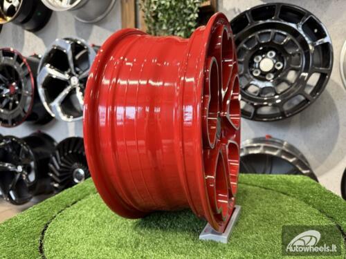 Ratlankis Heritage Kokoro Monoc Heart Style R15X6.5J 4X100 ET35 73.1 Red with Diamond Cut