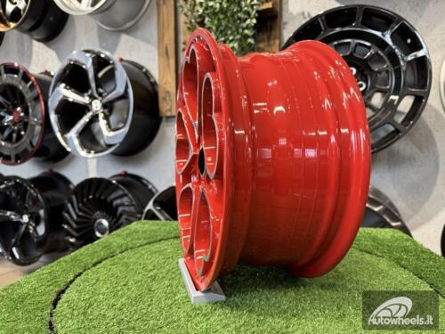 Ratlankis Heritage Kokoro Monoc Heart Style R15X6.5J 4X100 ET35 73.1 Red with Diamond Cut