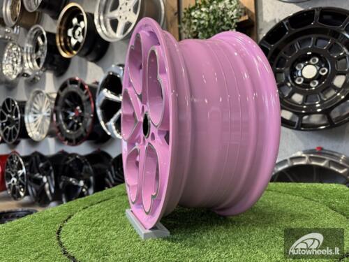 Ratlankis Heritage Kokoro Monoc Heart Style R15X6.5J 5X100 ET35 73.1 Pink with Diamond Cut