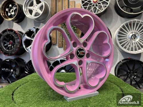 Ratlankis Heritage Kokoro Monoc Heart Style R15X6.5J 5X100 ET35 73.1 Pink with Diamond Cut