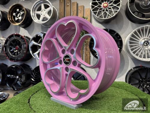 Ratlankis Heritage Kokoro Monoc Heart Style R15X6.5J 5X100 ET35 73.1 Pink with Diamond Cut