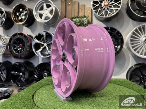 Ratlankis Heritage Kokoro Monoc Heart Style R15X6.5J 5X100 ET35 73.1 Pink with Diamond Cut