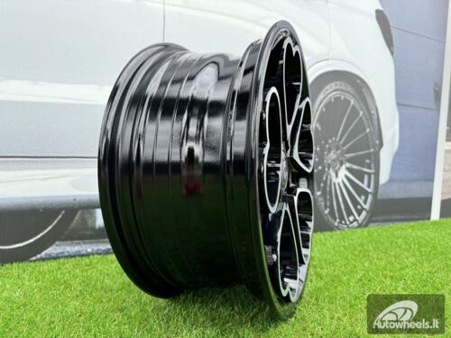 Ratlankis Heritage Kokoro Monoc Heart Style R15X6.5J 5X100 ET35 73.1 Black with Diamond Cut