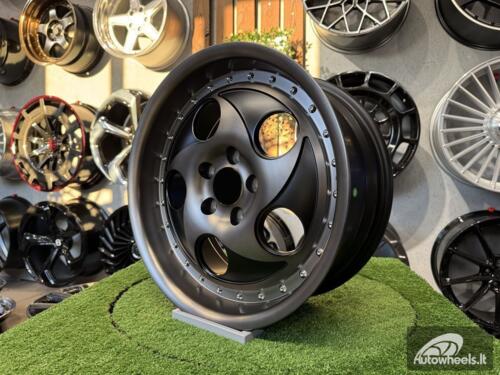 Ratlankis VIP Modular VX-610 Style R17X7.5J 5X112 ET35 66.45 Black with Diamond Cut and Bronze Tint and Chrome rivets