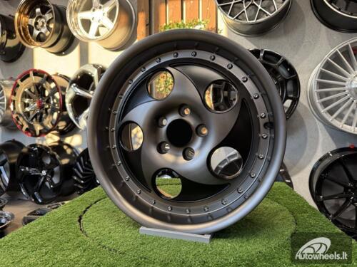 Ratlankis VIP Modular VX-610 Style R17X7.5J 5X114.3 ET35 73.1 Black with Diamond Cut and Bronze Tint and Chrome rivets