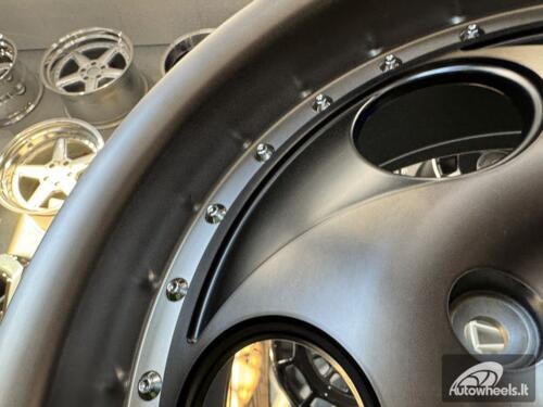 Ratlankis VIP Modular VX-610 Style R17X7.5J 5X114.3 ET35 73.1 Black with Diamond Cut and Bronze Tint and Chrome rivets