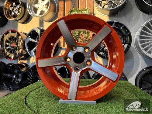 Ratlankis Vossen CV3-R Style R15X7J 5X114.3 ET35 73.1 Oranage with Diamond Cut