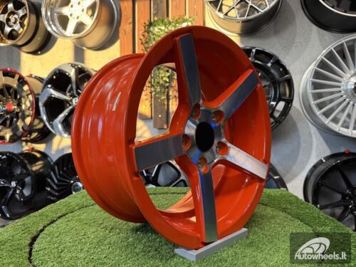 Ratlankis Vossen CV3-R Style R15X7J 5X114.3 ET35 73.1 Oranage with Diamond Cut