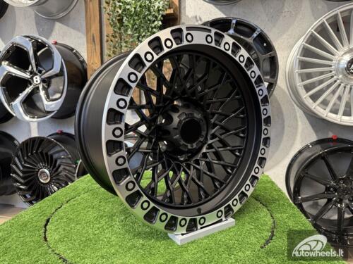 Ratlankis 4X4 Offroad Mesh Style R17X9J 6X139.7 ET0 110 Matt Black with Diamond Cut Lip