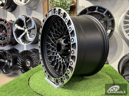 Ratlankis 4X4 Offroad Mesh Style R17X9J 6X139.7 ET0 110 Matt Black with Diamond Cut Lip