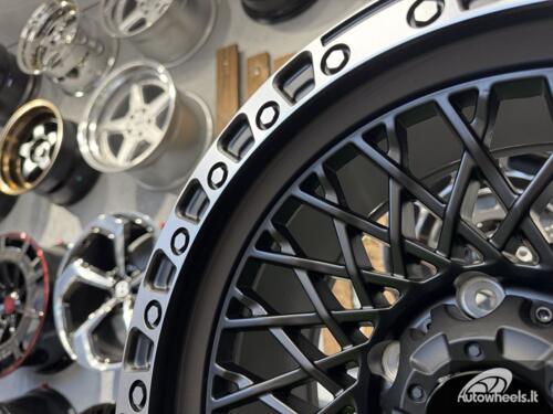 Ratlankis 4X4 Offroad Mesh Style R17X9J 6X139.7 ET0 110 Matt Black with Diamond Cut Lip