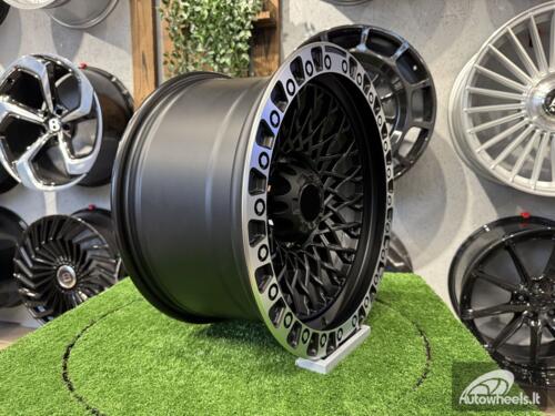 Ratlankis 4X4 Offroad Mesh Style R18X9J 6X139.7 ET0 110 Matt Black with Diamond Cut Lip