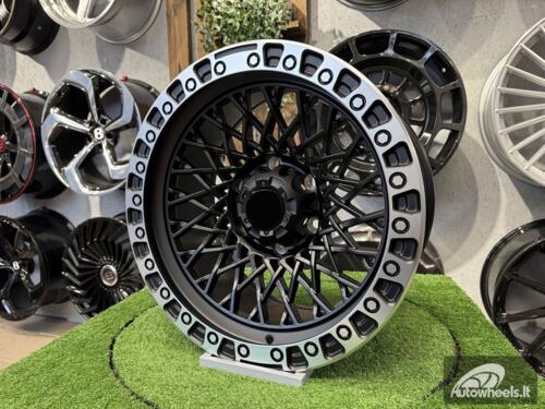 Ratlankis 4X4 Offroad Mesh Style R18X9J 6X139.7 ET0 110 Matt Black with Diamond Cut Lip