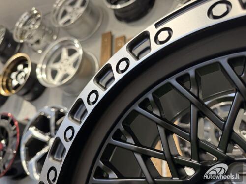 Ratlankis 4X4 Offroad Mesh Style R18X9J 6X139.7 ET0 110 Matt Black with Diamond Cut Lip