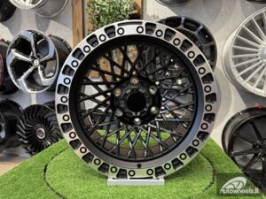 Ratlankis 4X4 Offroad Mesh Style R18X9J 6X139.7 ET0 110 Matt Black with Diamond Cut Lip