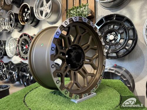 Ratlankis American Armor A555 Nikon Style R17X9J 6X139.7 ET0 110 Bronze with Diamond Cut Lip