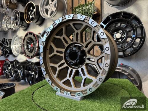 Ratlankis American Armor A555 Nikon Style R17X9J 6X139.7 ET0 110 Bronze with Diamond Cut Lip