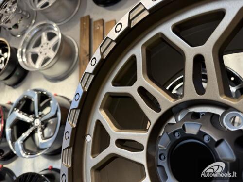 Ratlankis American Armor A555 Nikon Style R17X9J 6X139.7 ET0 110 Bronze with Diamond Cut Lip