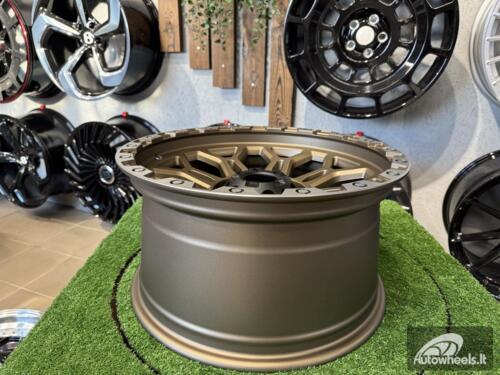 Ratlankis American Armor A555 Nikon Style R17X9J 6X139.7 ET0 110 Bronze with Diamond Cut Lip