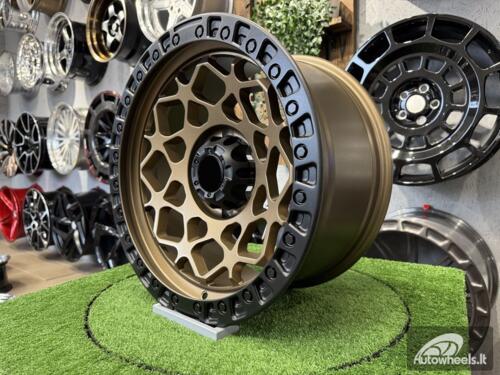 Ratlankis Fuel Offroad Unit Style R18X9J 6X139.7 ET0 110 Bronze with Matt Black Lip
