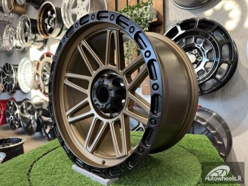 Ratlankis Agp 307 Style R18X9J 6X139.7 ET0 110 Bronze with Matt Black Lip