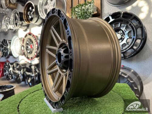 Ratlankis Agp 307 Style R18X9J 6X139.7 ET0 110 Bronze with Matt Black Lip