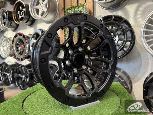 Ratlankis RAM Final Edition Beadlock Style R18X9J 6X135 ET19 87.1 Bright Hyper Black with Matt Black Lip