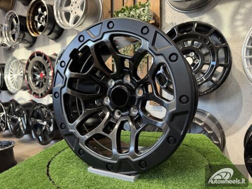 Ratlankis RAM Final Edition Beadlock Style R18X9J 6X135 ET19 87.1 Bright Hyper Black with Matt Black Lip