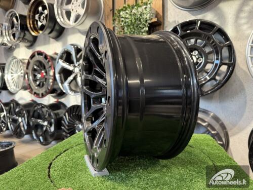 Ratlankis RAM Final Edition Beadlock Style R18X9J 6X135 ET19 87.1 Bright Hyper Black with Matt Black Lip