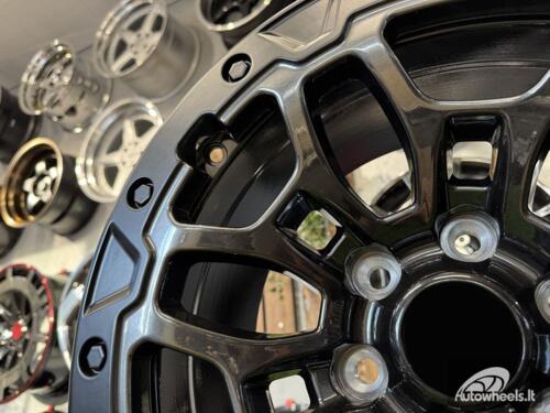 Ratlankis RAM Final Edition Beadlock Style R18X9J 6X135 ET19 87.1 Bright Hyper Black with Matt Black Lip