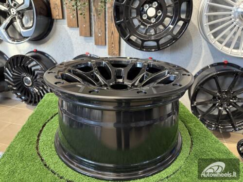Ratlankis RAM Final Edition Beadlock Style R18X9J 6X135 ET19 87.1 Bright Hyper Black with Matt Black Lip