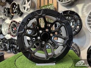 Ratlankis RAM Final Edition Beadlock Style R18X9J 6X135 ET19 87.1 Bright Hyper Black with Matt Black Lip