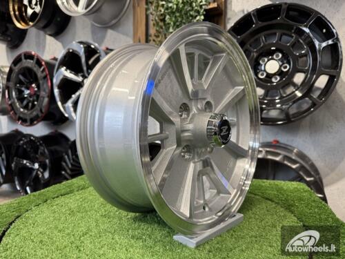 Ratlankis Datsun 280Z Style R14X6J 4X114.3 ET10 67.5 Coarse Sliver with Diamond Cut