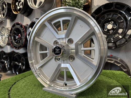 Ratlankis Datsun 280Z Style R14X6J 4X114.3 ET10 67.5 Coarse Sliver with Diamond Cut